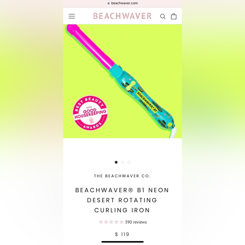 Beachwaver B1 Neon Desert Rotating Curling Iron